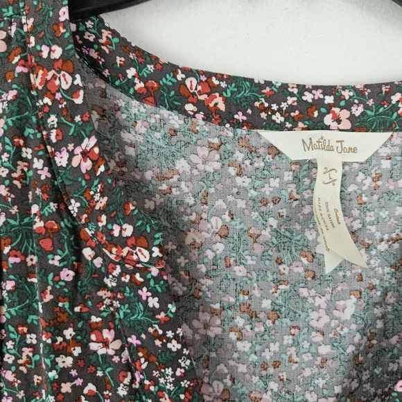 Matilda Jane Long Sleeve Dress Bohemian Prairie Floral Women's Large - Picture 5 of 7